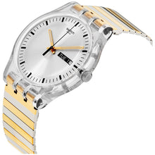 Load image into Gallery viewer, Swatch Originals Distinguo Silver Dial Stainless Steel Unisex Watch SUOK708B
