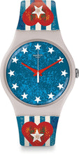 Load image into Gallery viewer, Swatch Originals Anavah Blue Dial Silicone Strap Unisex Watch SUOT101